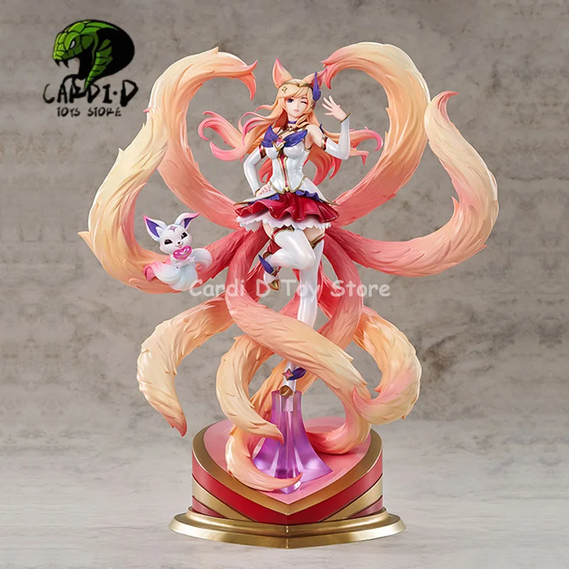 

GSAS The Nine-Tailed Fox Sexy League Of Legends Ahri Action Figure Star Guardian Figurine Room Decoration Birthday Free Gift