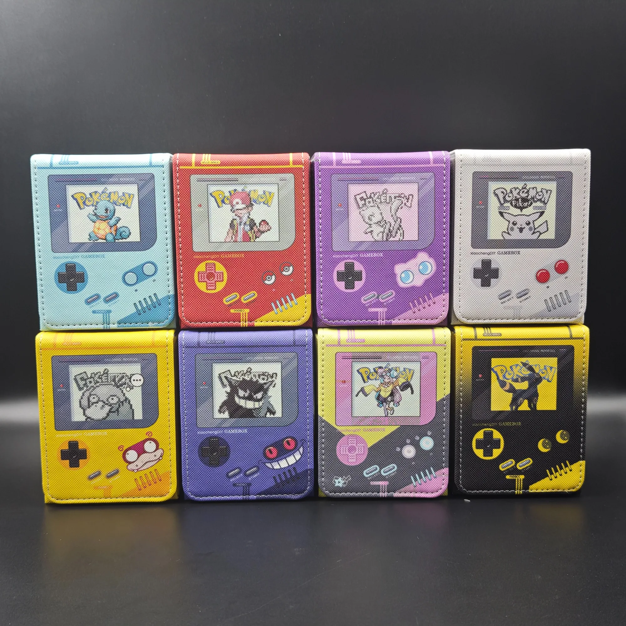

Pokémon Mew Squirtle Card Storage Box Retro GB gaming console styling Pixel Style Styling Flip Deck Case for PTCG OPCG TCG Colle