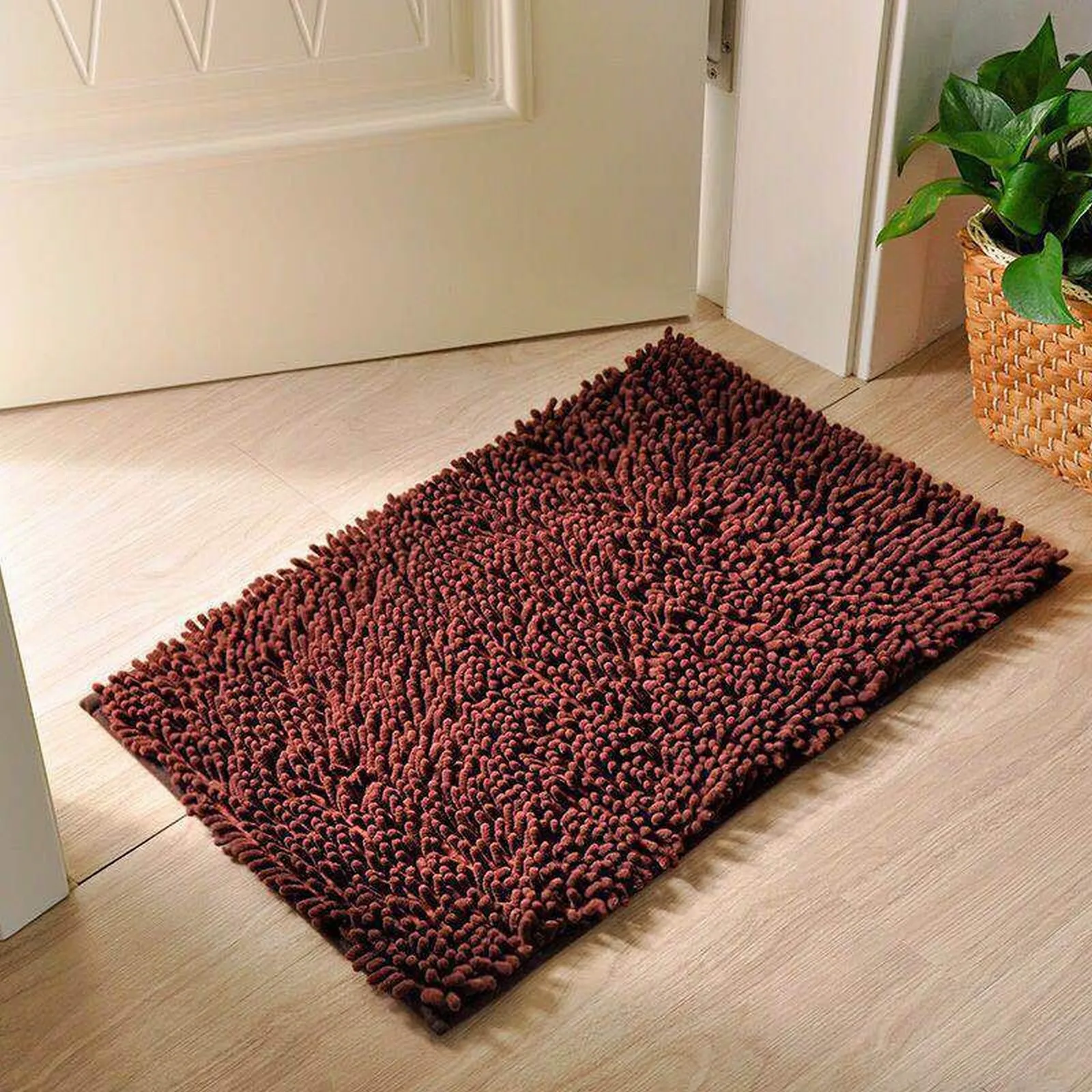 Chenille Doorway Mat Non-slip Bathroom Mat Soft And Absorbent Floor Rugs And Carpets Bathtub Bed Side Feet Pad 40*60CM