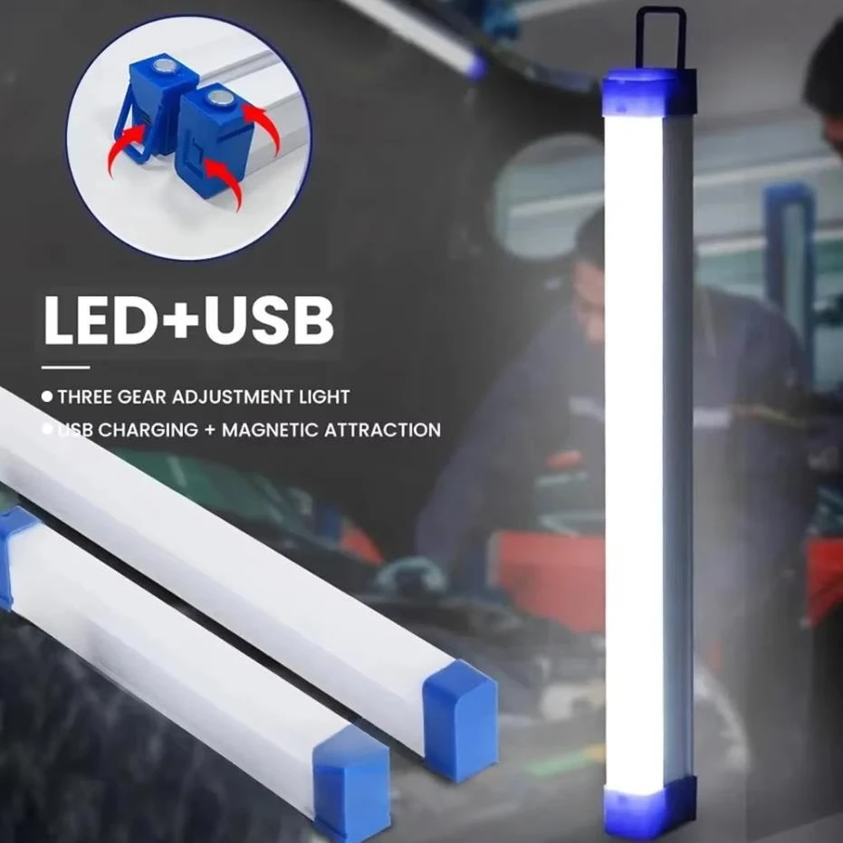 LED Rechargeable Tube Ambient Lighting Outdoor Camping Photography Fill Light Portable Light Bulb for Emergency Night Market