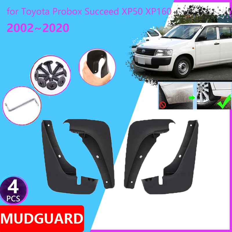 

Mudguards for Toyota Probox Succeed XP50 XP160 2002~2020 2013 2014 Mudflaps Fender Mud Flaps Guard Fenders Exterior Accessories