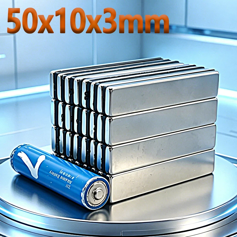 N35 NdfeB 50x10x3mm Magnet Square Shape Permanent Magnetic Imanes 50*10*3 Accessory Neodymium Garage Tool Fridge Magnet 2-20pcs