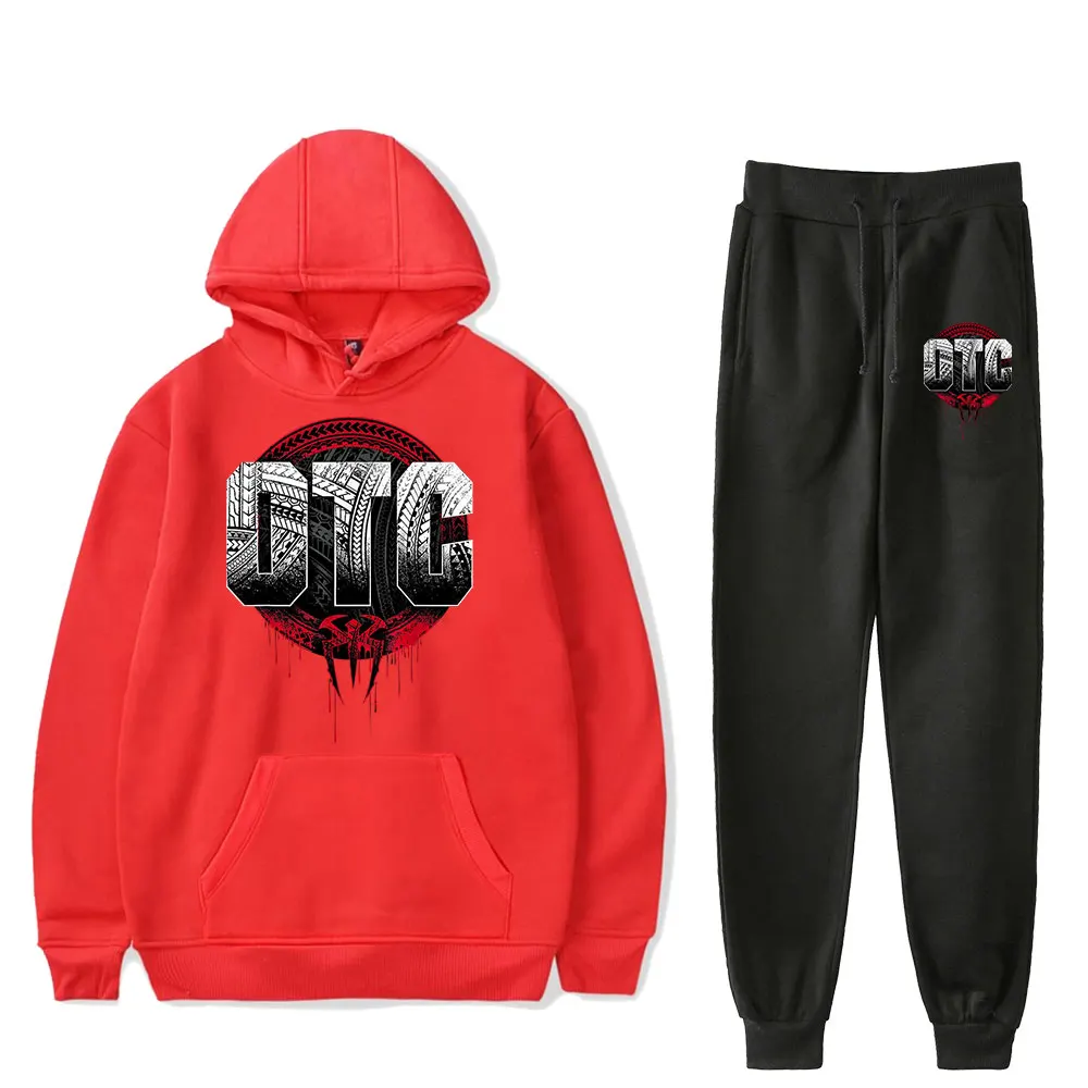 Roman Reigns OTC Vintage 90s PULLOVER HOODIE Merch Hoodies Set Men Women Hoodies Pants Two-Piece clothing