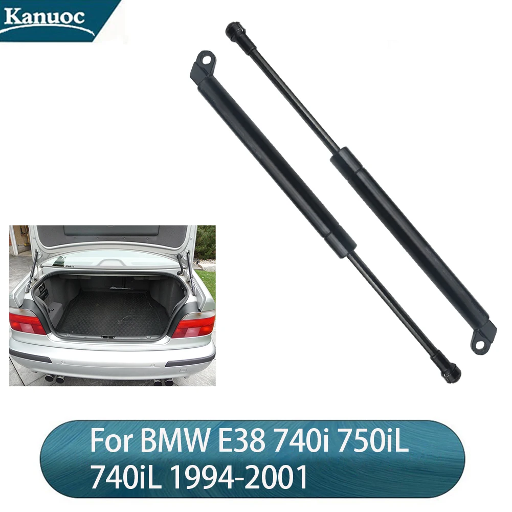 2PCS Car Tailgate Lift Support Struts For BMW E38 740i 750iL 740iL 1994-2001 Trunk Boot Lift Supports Shock Dampers Spring Rod