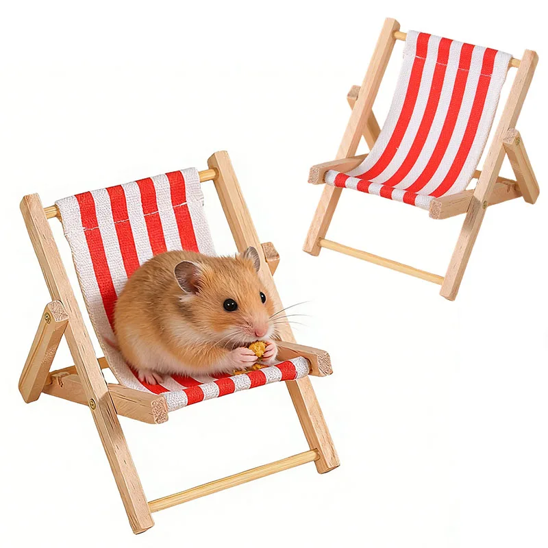 

Small Pet Hamster Beach Lounge Chair Hamster Toy for Resting Playing Sleeping Small Animals Furniture Pet Cage Decoration