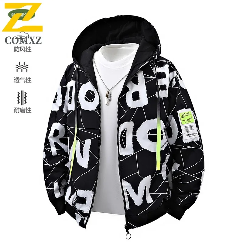 

COMXZ 2025, горячая распродажа, двусторонняя универсальная модная куртка с капюшоном, мужское пальто