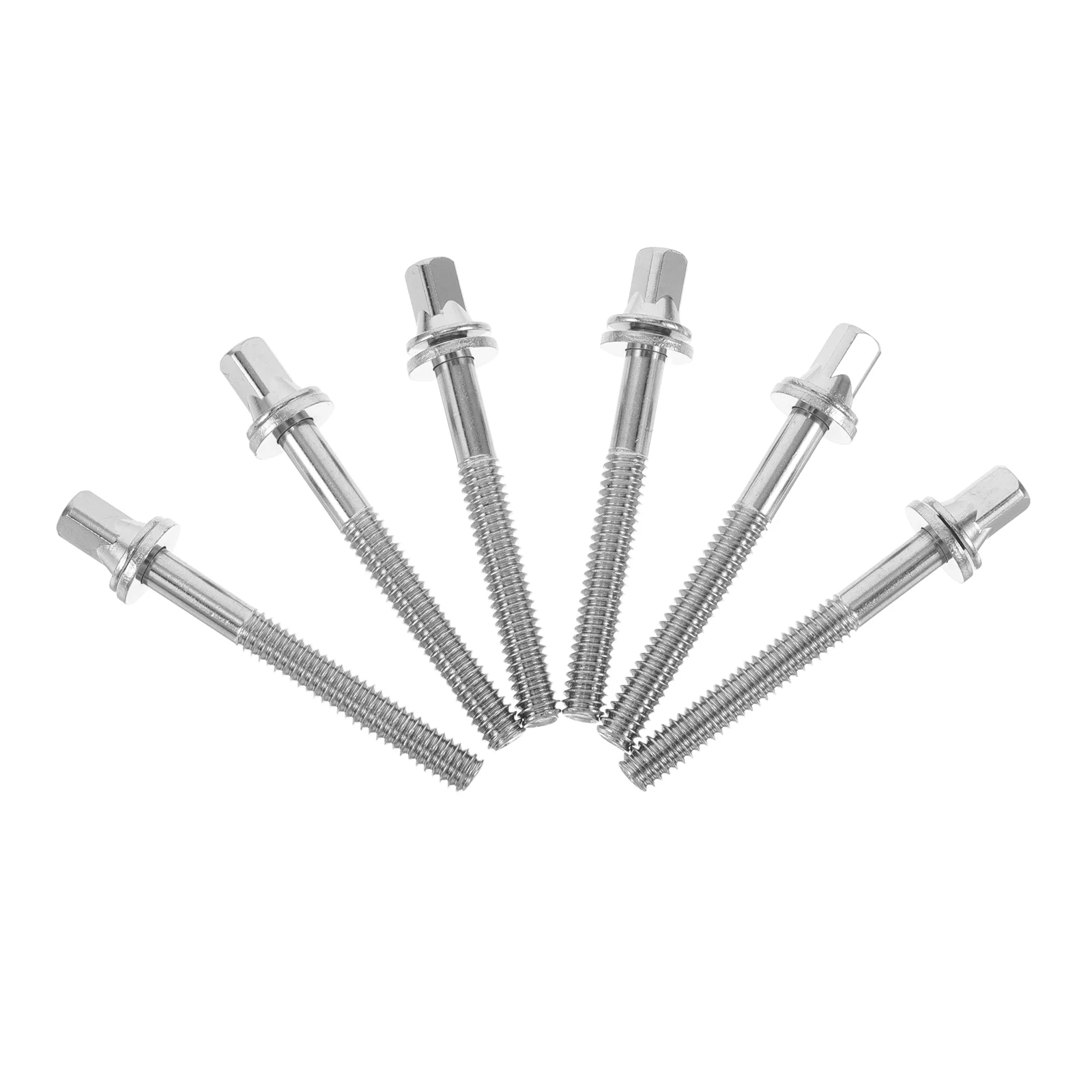 6pcs Drum Tension Rods Snare Drum Hardware Replacement Parts Heavy Duty Drum Screws Drum Tightening Accessory Replacement Parts