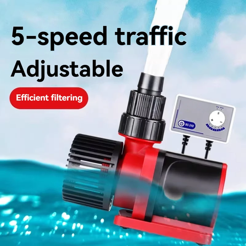 Ultra-quiet Variable Frequency Water Pump Fish Tank Water Pump Bottom Filter DC Large Flow Adjustable Submersible Pump