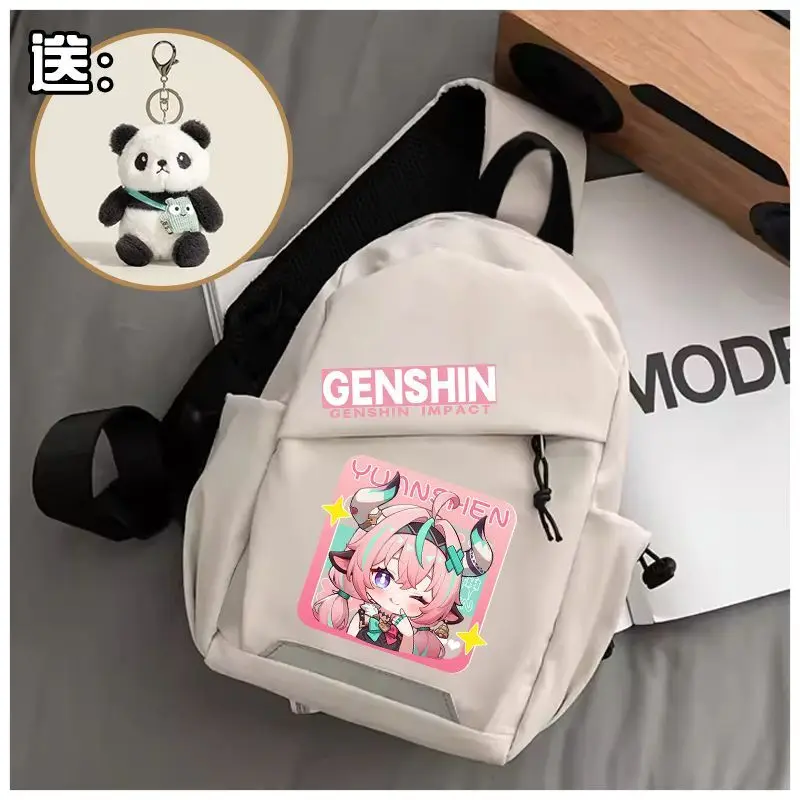 Genshin Impact Ginkgo Chest Anime Sports Cycling Shoulder Versatile Simple Fashion Crossbody Bag Trendy Ani