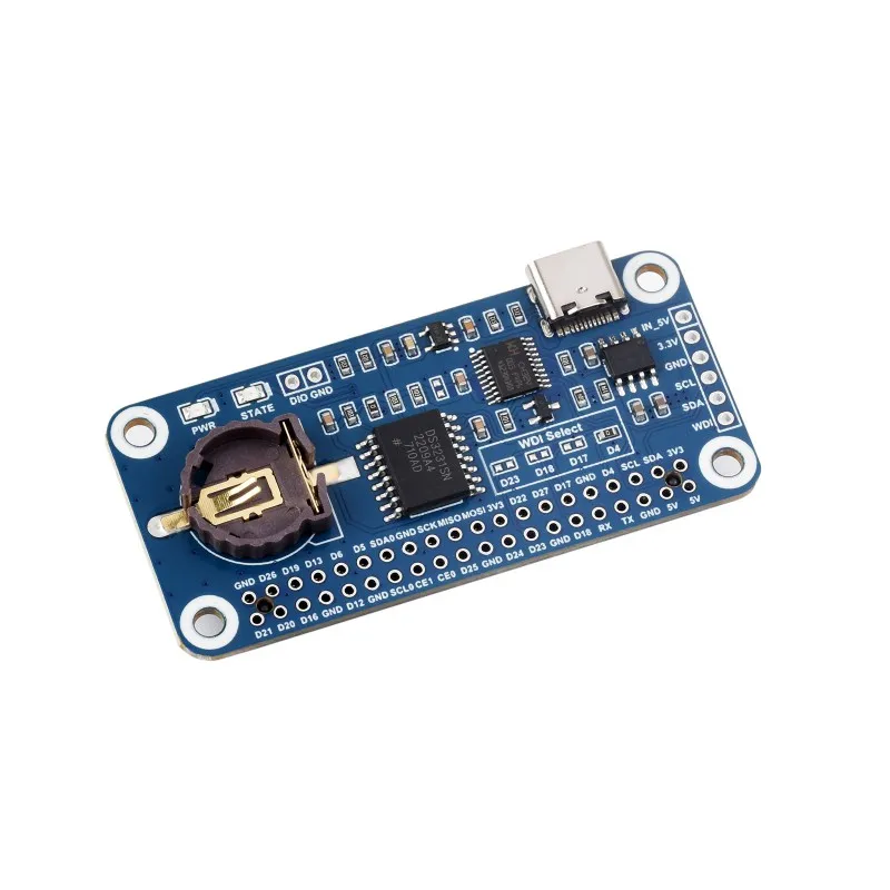 

RTC WatchDog HAT (B) For Raspberry Pi, Onboard DS3231SN High Precision RTC Chip