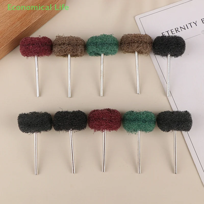 10/12pcs Mini Drill Abrasive Brush Nylon Buffing Polishing Wheel Rotary Hand Tool Accessories Set Rust Remover