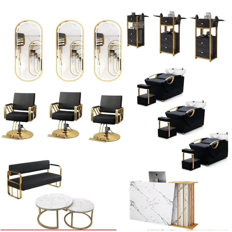 

Salon Furniture Hair Chair Set Hairdresser Furniture Bag Hair Chair Free Combination