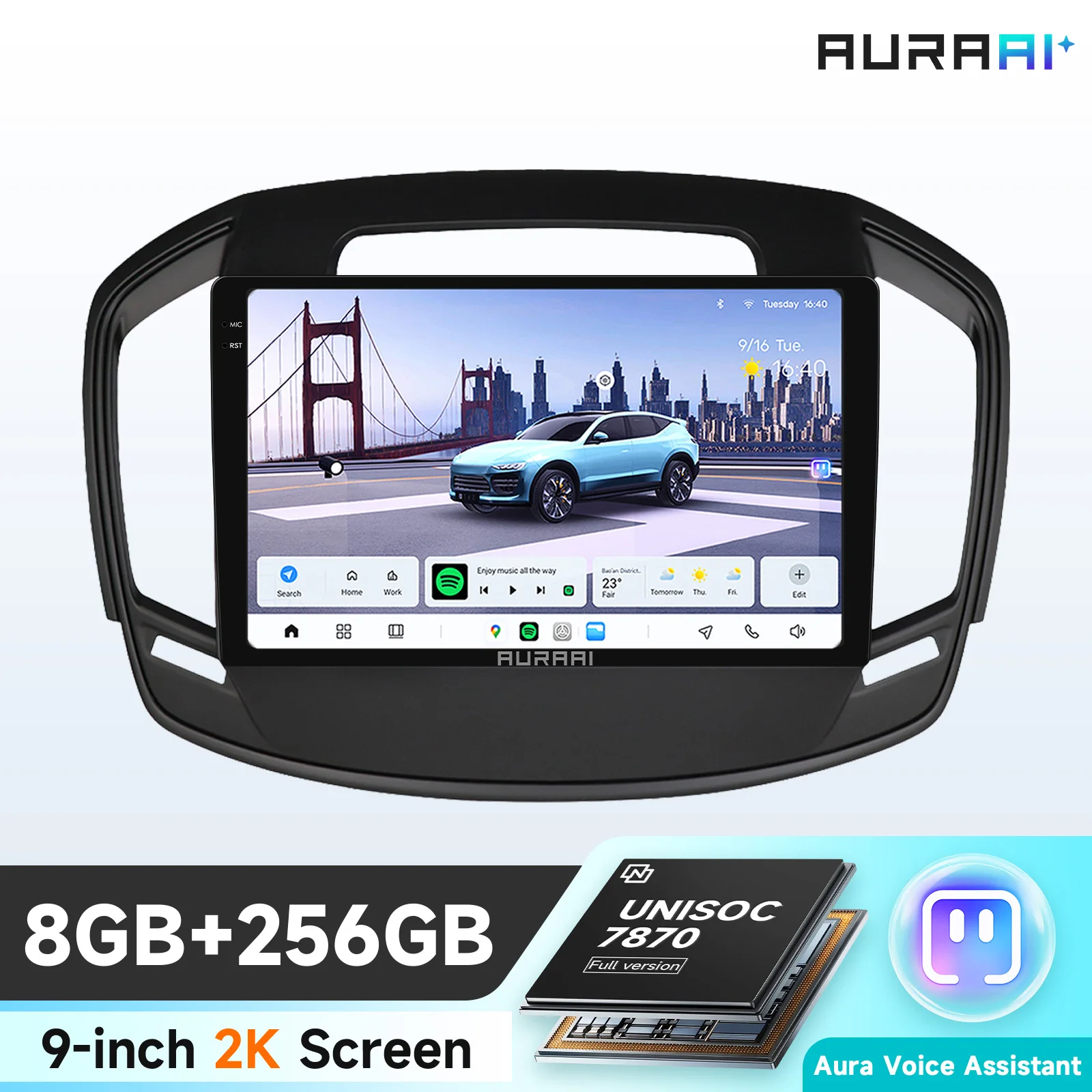 8Core 2.7GHz Carplay Android 13 Autoradio per Buick Regal Opel insignia 2014-2017 Multimedia 2K Schermo Intelligente ADAS + 360 Cam