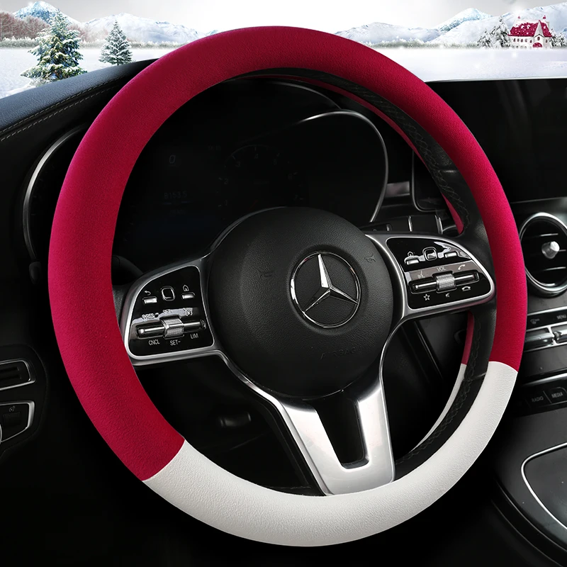 Flocking Car Steering Wheel Cover Simple and Comfortable