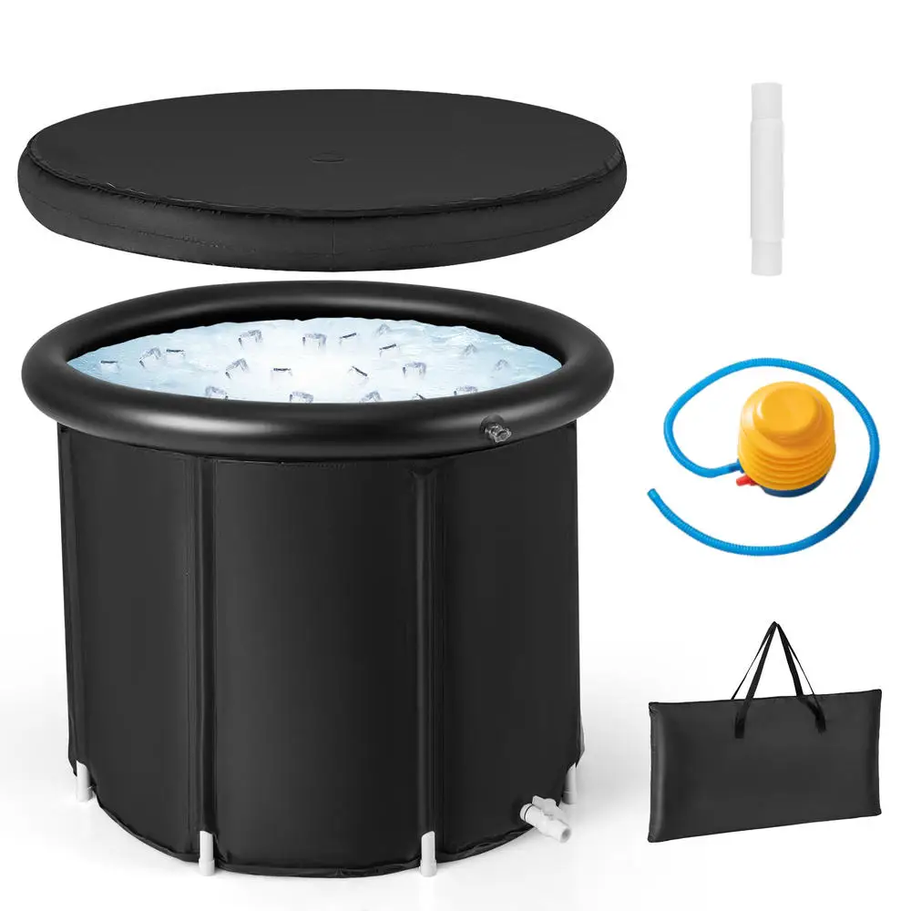 Portable Ice Bath Tub with Carry Bag  Repair Kit  Dust Proof Cover