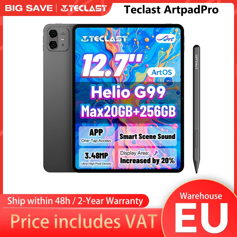 Teclast Artpad Pro 12.7-Inch Android 15 Tablet Helio G99 Artos
