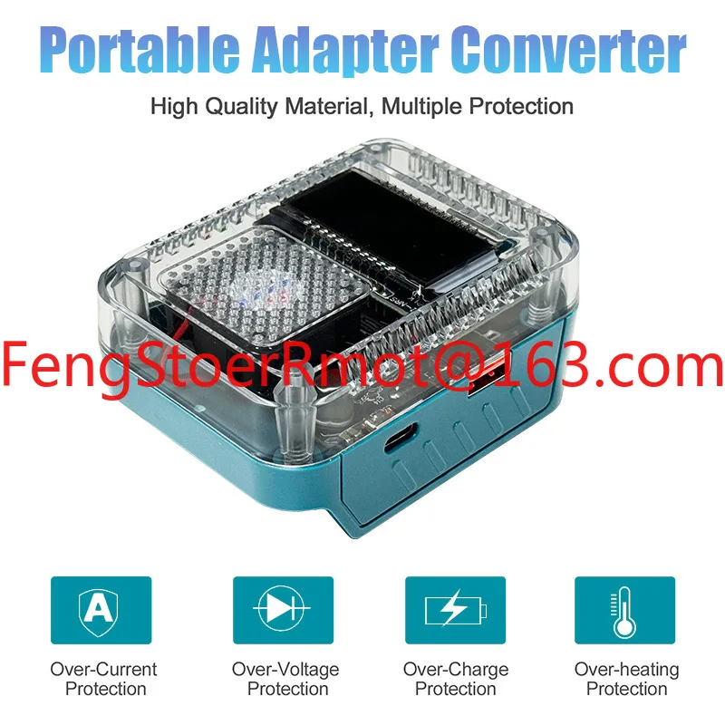 Двунаправленная зарядка и разрядка 140WPD3.1TYPEC Подходит для зарядного устройства литиевой батареи Makita Адаптер цифрового дисплея 28 В