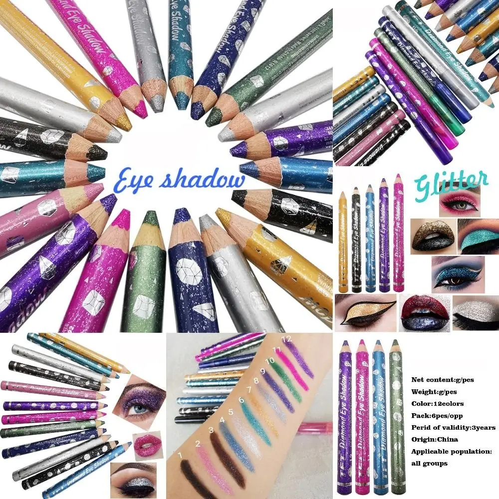 Waterproof Shimmer Eye Shadow Pen High Shine Long Lasting Monochrome Eyeshadow Brighten Eyes Blending Well