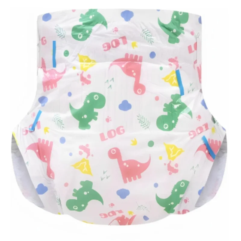 3pcs ABDL Adult Baby Diapers Briefs Cartoon Print Plus Size Panties 5000ml Absorption Thicken Pull-up Pants Role-play Panty