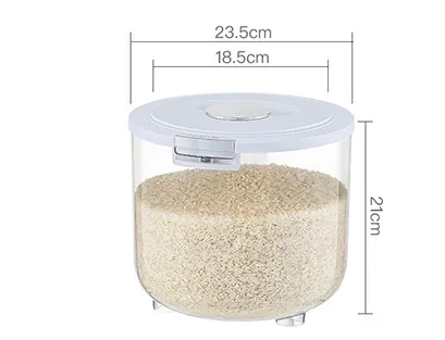 Household Transparent Insect and Moisture Proof Sealed Rice Bucket Large Capacity Grain Storage Tank Rice Storage Box