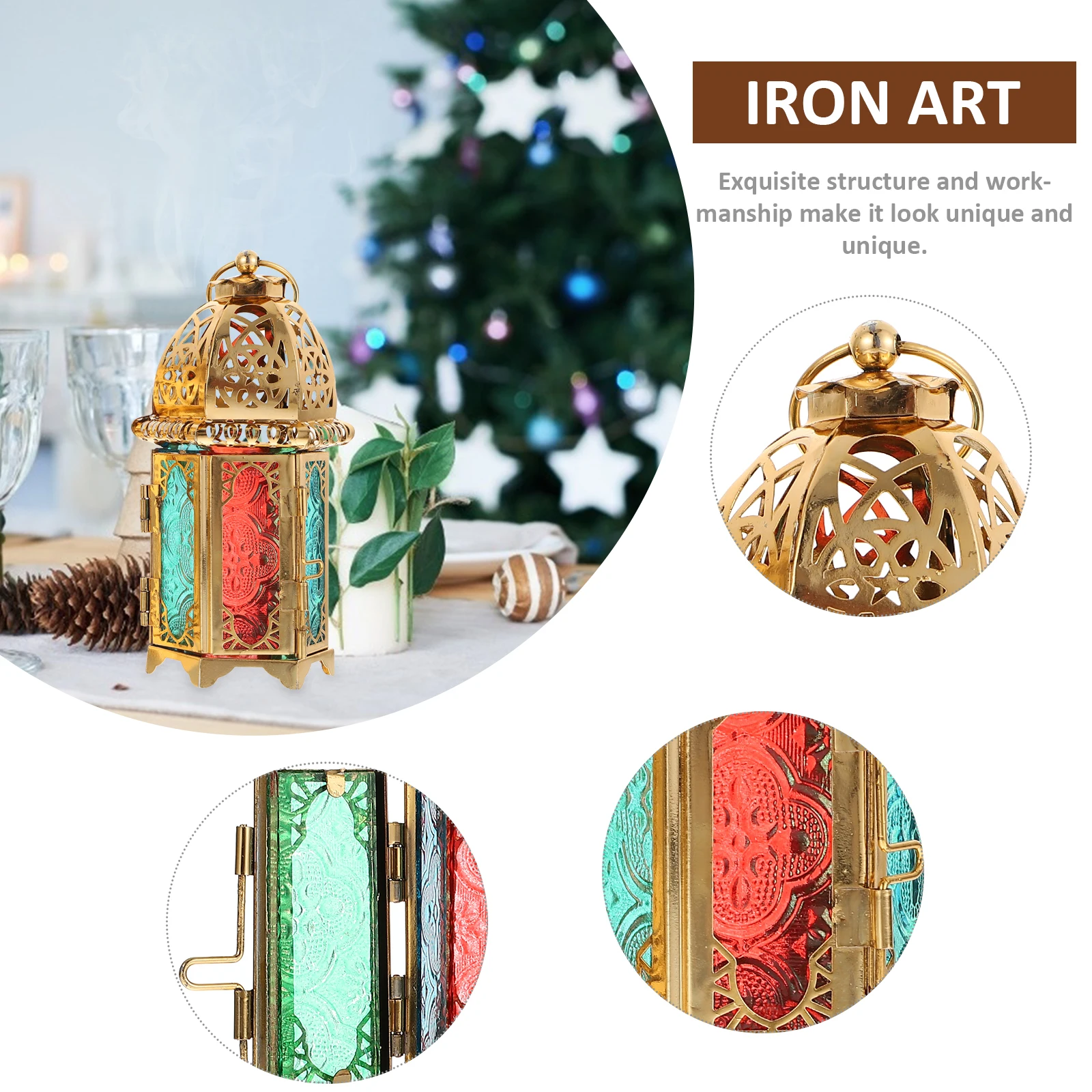 

2Pcs European Castle Design Candlestick Fine Craftsmanship Golden Decorative Candlestick Home Adornment