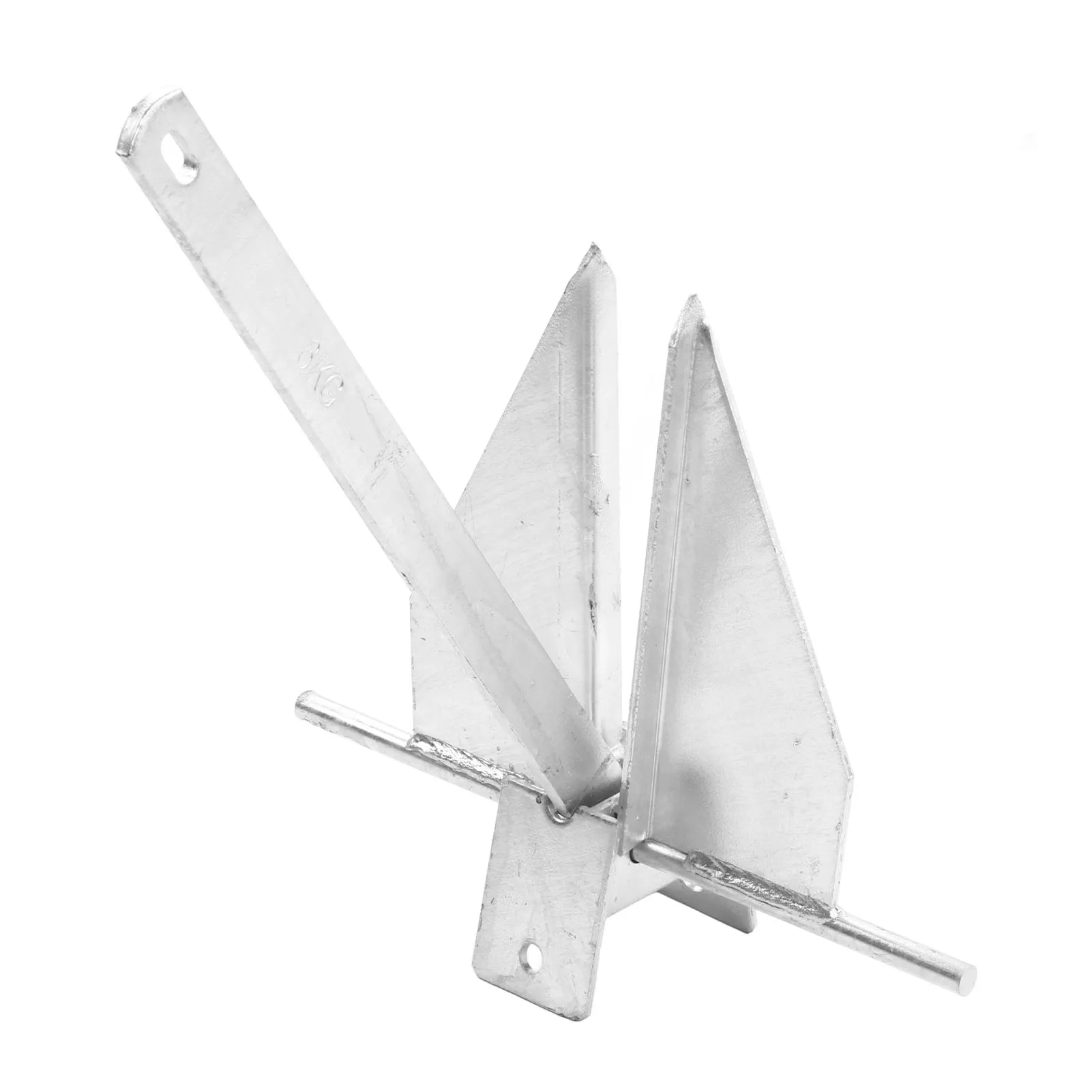 طقم شحن 13 رطل من الفولاذ الكربوني قارب عالي التحمل مع سلسلة حبل من النايلون لقارب البحر للمياه العذبة