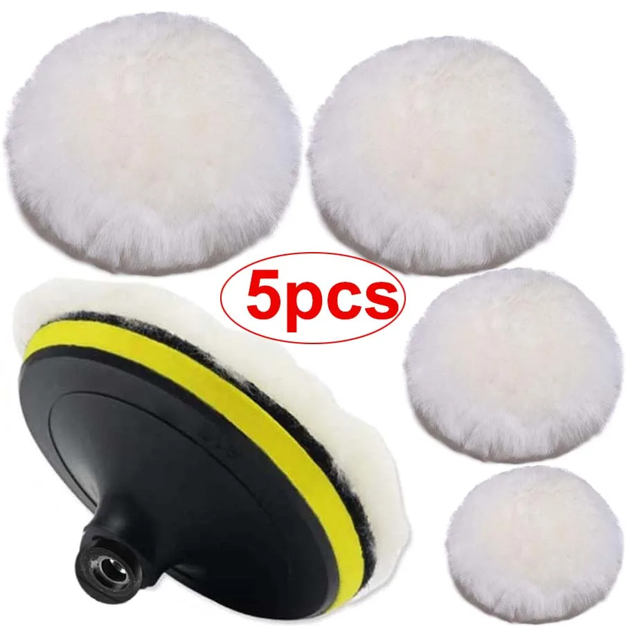 

3/4/5/6/7 Inci Wol Poles Disk Mobil Kecantikan Waxing Diri Perekat Disk Meniru Wol Spons Pad Otomatis Pemoles Spons Cakram