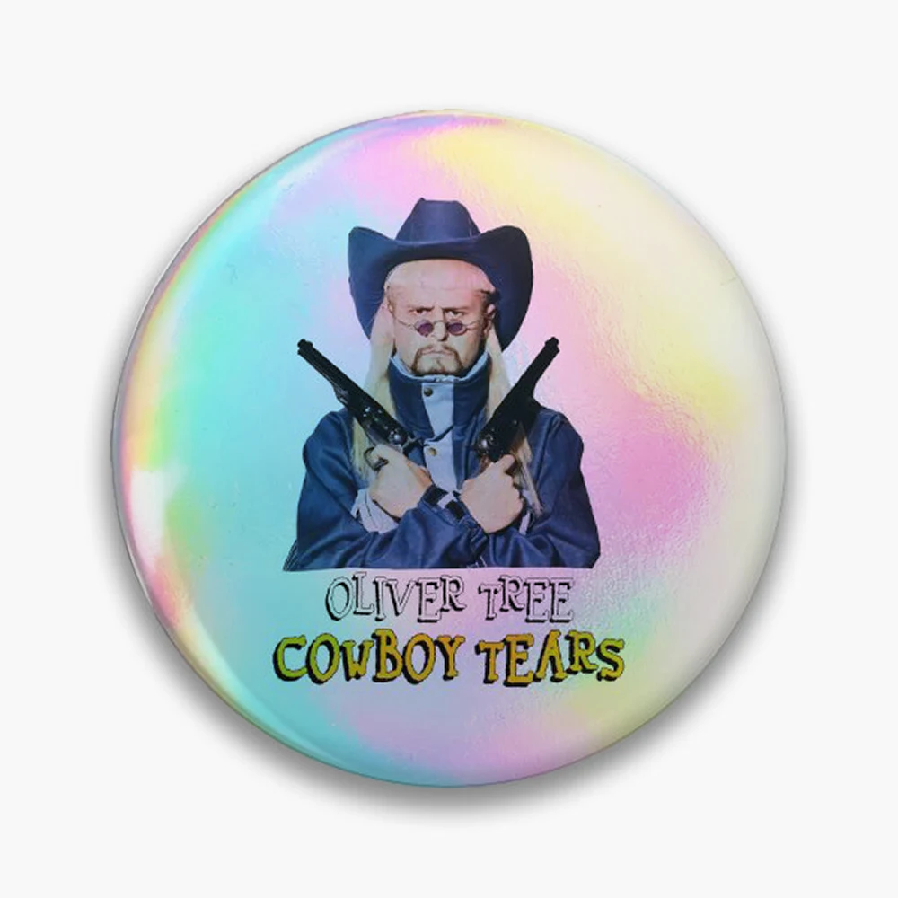 Oliver Tree Cowboy Tears album Pin Holographic Star Heart Pin Brooches Laminated Button Fashion Accessory