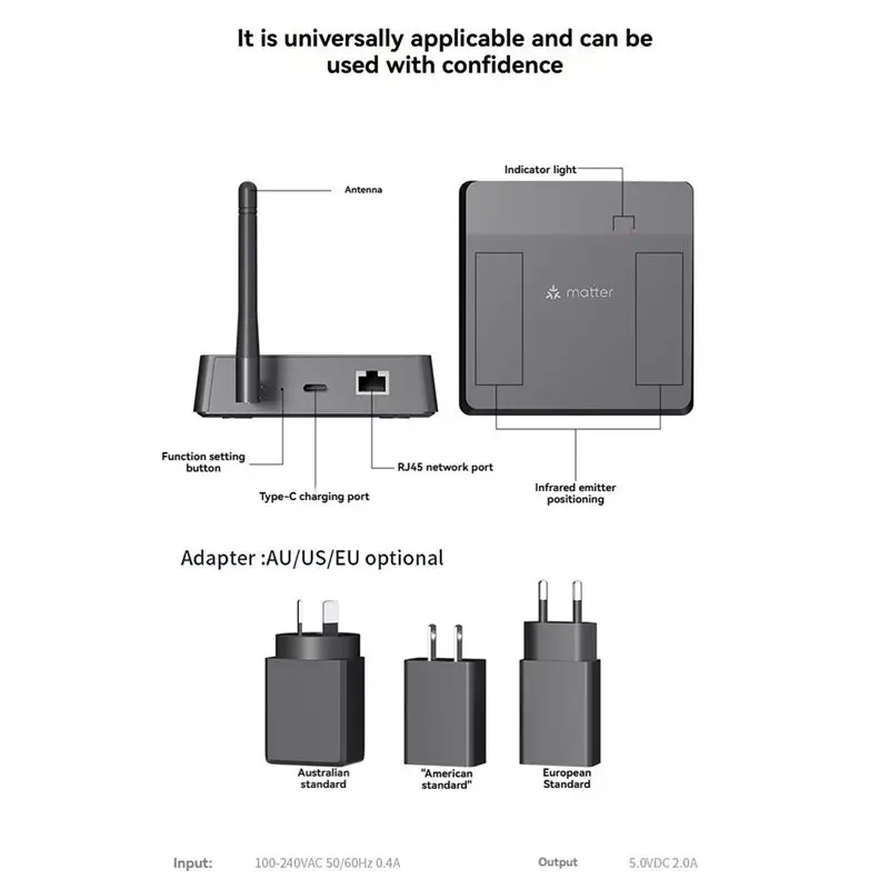 【DIGITAL GADGET】Matter Zigbee Gateway Smart Home Hub Bridge Dual-Band 2.4G&5G Wifi Wireless Connection For Google Home Homepod S