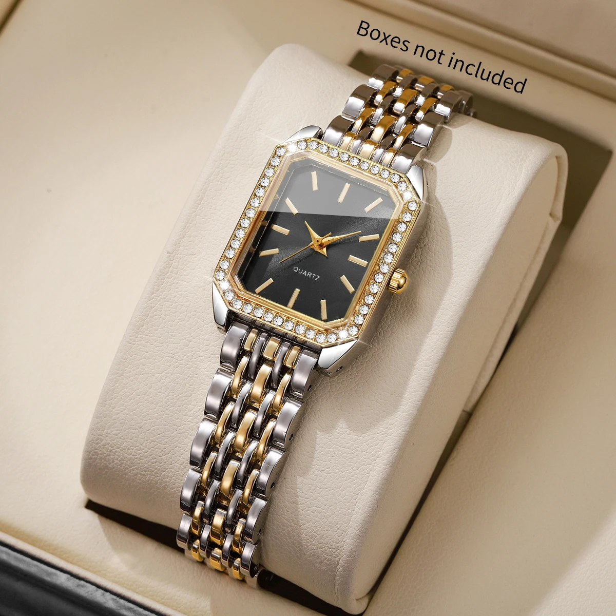 Luxury Diamond Dial Women Quartz Watch Ladies Elegant Rectangle Quartz Wristwatch Relogio Feminino Girls Clock GiftWithout Box