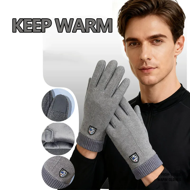Winter Warme Volle Finger Wasserdicht Winddicht Radfahren Outdoor Sport Laufen Motorrad Ski Touchscreen Fleece Handschuhe