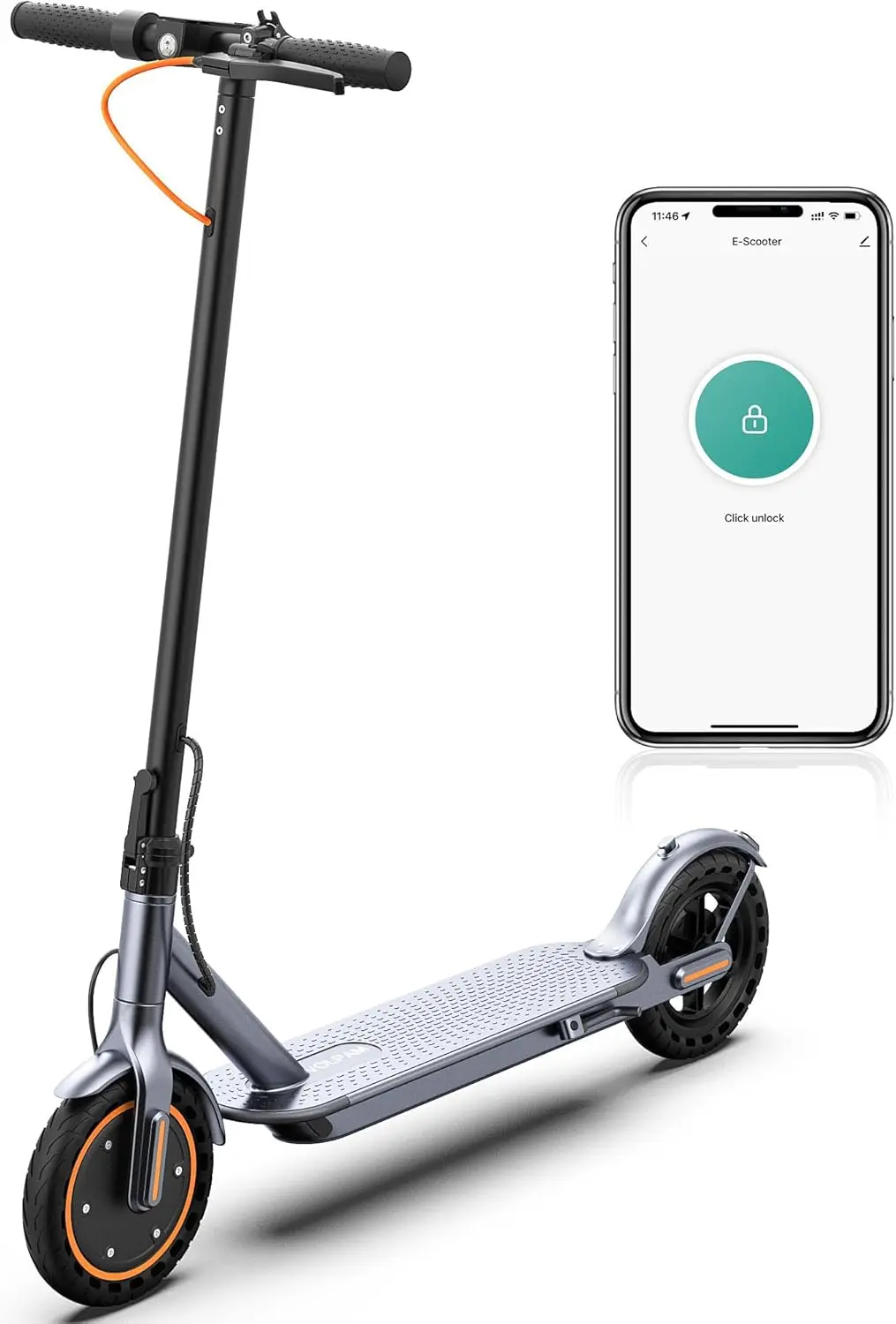 Electric Scooter for Adults, 18/12 Miles Long Range Commuting Electric Scooter with Cruise Control, Double Braking Systems