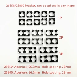 26650 26700 26800 Lithium Battery Bracket Fixed Combination With Splicing Buckle Cylindrical Battery Cell Connection Seat