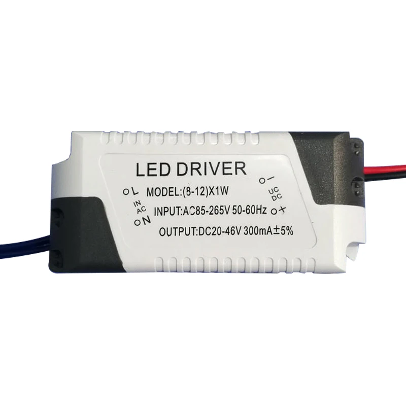 2PCS LED Constant Current Driver 85-265V 1-3W 4-5W 4-7W 8-12W 18-24W Power Supply Output 300mA External Drive For LED Downlight