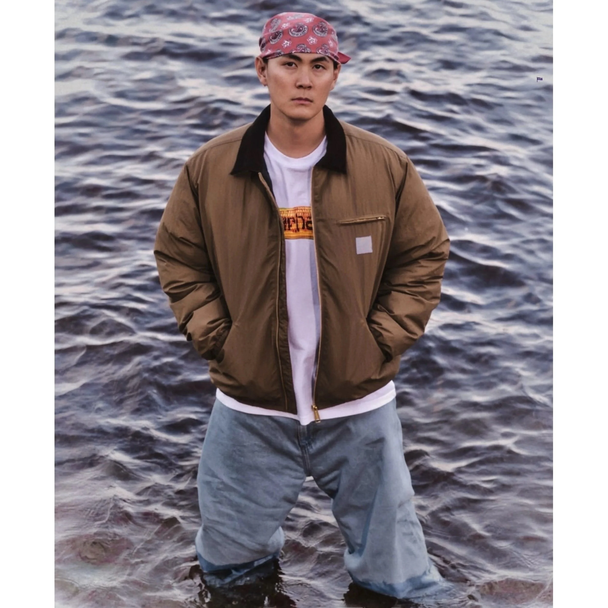 

Мужская теплая свободная куртка-пуховик в стиле ретро Detroit с воротником на молнии, уютная, на пуху, с застежкой-молнией, модная верхняя одежда