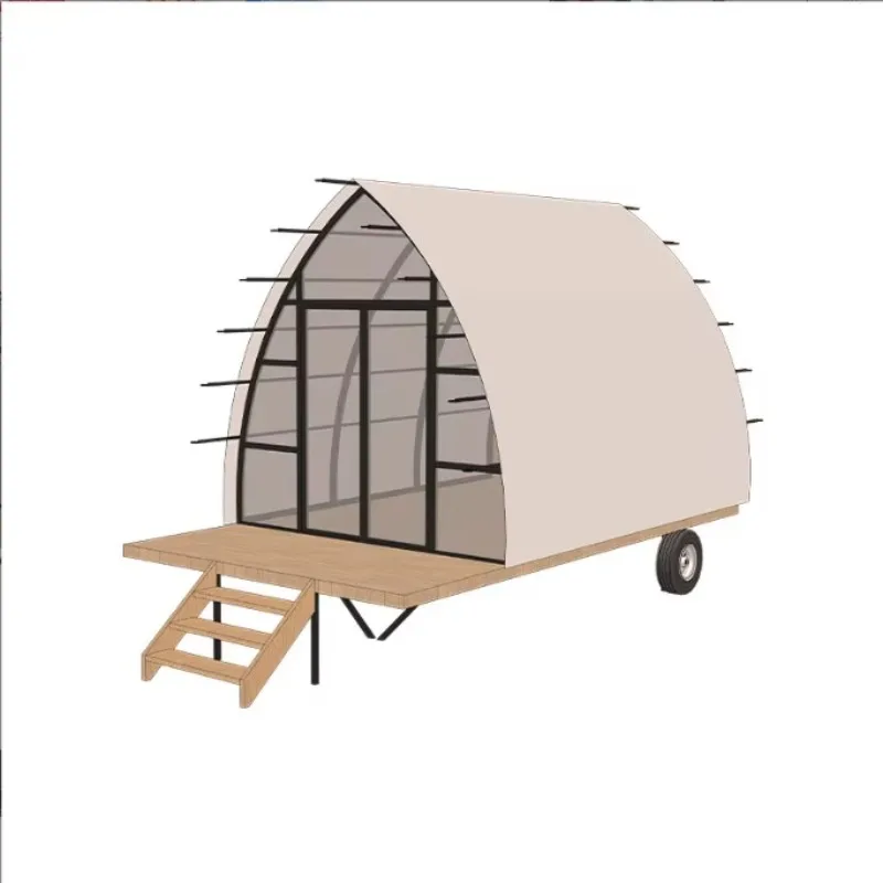 *for New Model Outdoor Luxury Oxford One Bedroom Four-Season 3000mm Waterproof Hotel Tent Wheels Glamping Carriage Cam