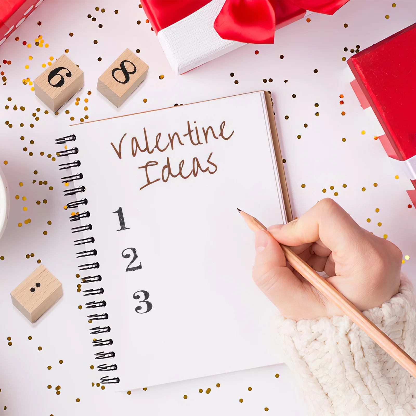 

12Pcs Carved Number Stamps Household Wooden Handcraft Accessory Unique Log Grain Longlasting Durable Children Gifts