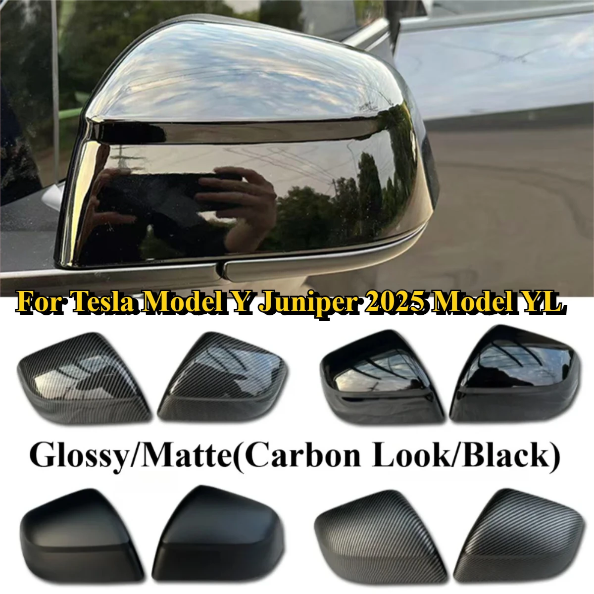 

Для Tesla Model Y Juniper 2025 Model YL боковые зеркала заднего вида защитный чехол зеркало из АБС-пластика декоративные автомобильные аксессуары