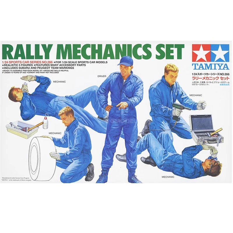 

TAMIYA 1/24 24266 WRC Rally Racing Team Maintenance Group and Tools Mechanics Set Assembly Model Building KIT Model Toys