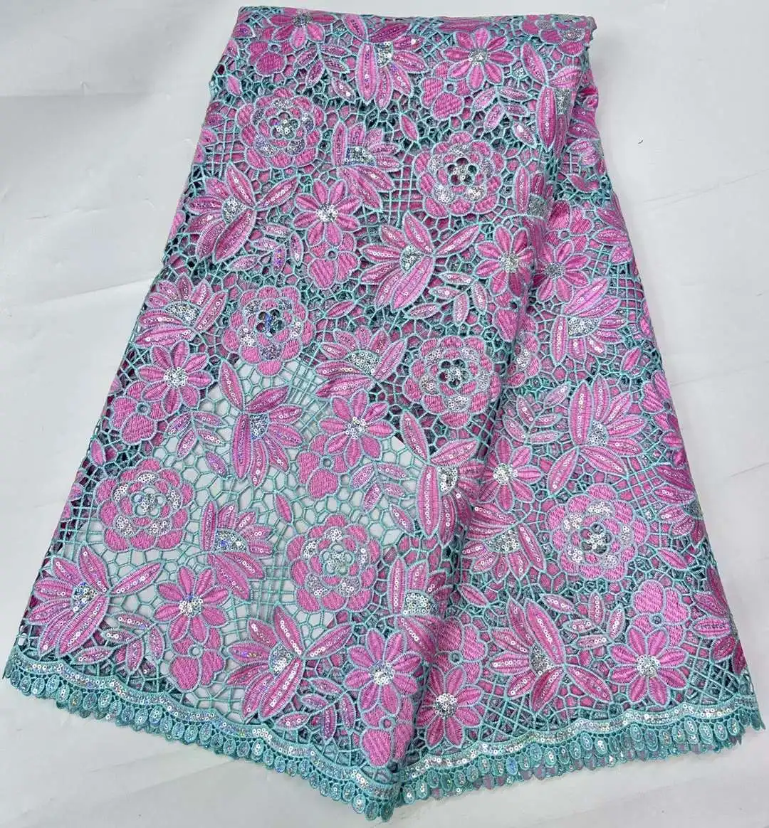 

African Milk Silk Net Mesh Lace Fabric 2024 French Lace Fabric Embroidered Tulle Lace For Nigerian Wedding Sewing Dress