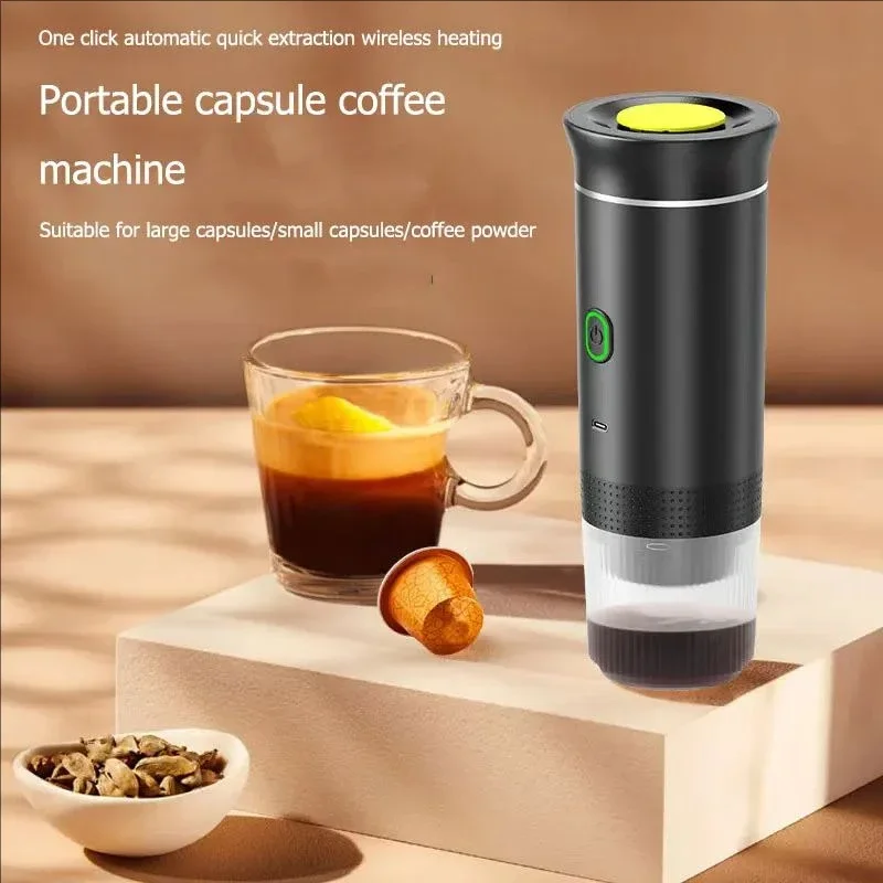 

Portable Capsule Coffee Machine Ltalian Espresso Electric Small Wireless Heat Pump Pressure Household Coffee Machine