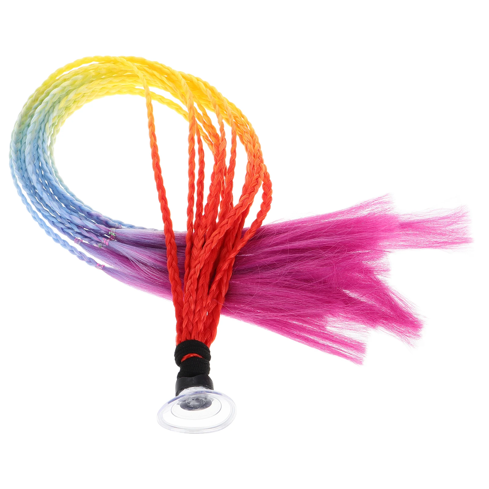 

Decorative Ponytail Motorcycle Hair High Temp Wire Braid Ponytail Suction Cup Bright Colors Durability