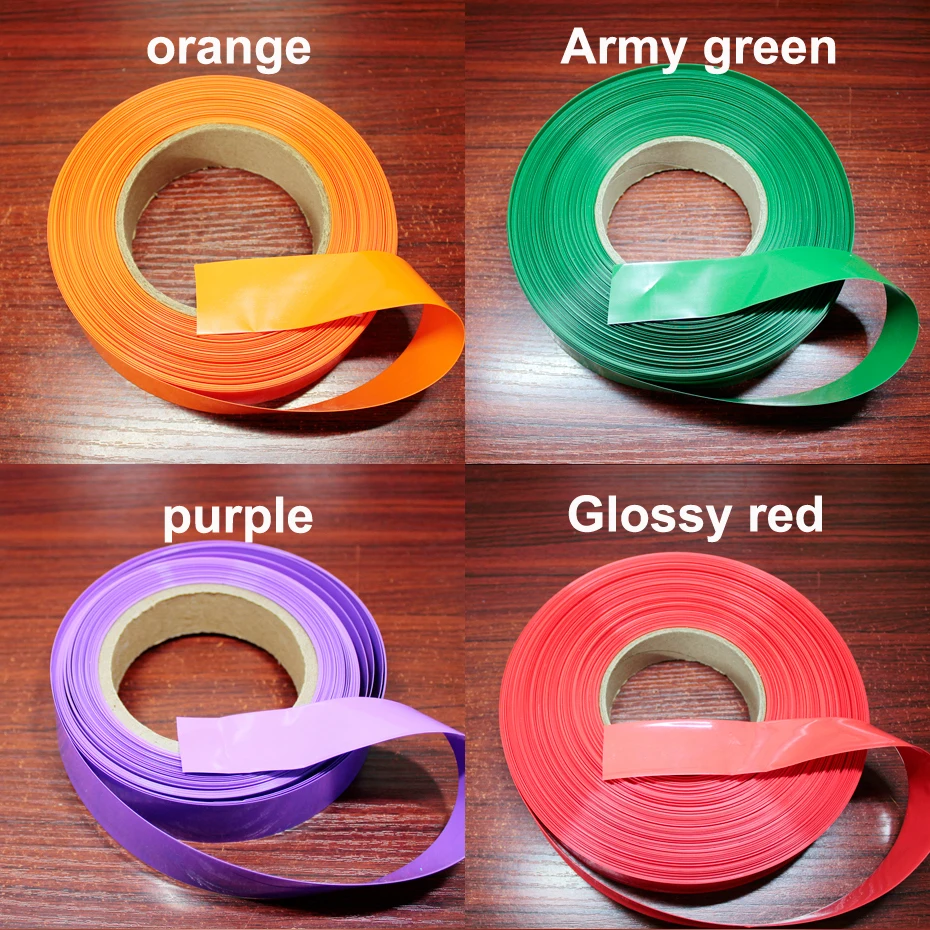 Battery pvc18650 lithium battery pack plastic skin flame retardant heat shrinkable tube shrink film tube custom 18MM-500MM wide