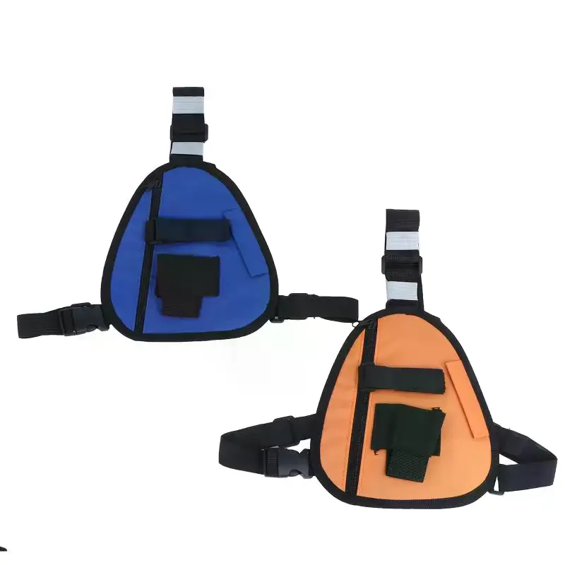 Triangle Chest Sling Bag Multifunction Walkie Talkie Storage Crossbody Bag Adjustable Strap For Outdoor Cycling Daily Use