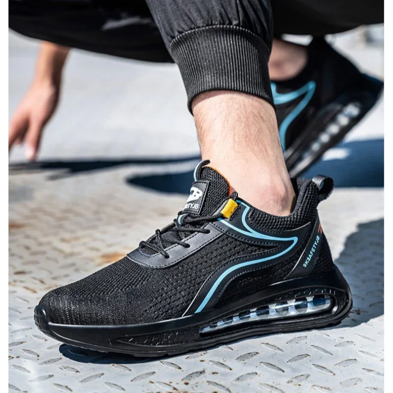 

Breathable Steel Toe Safety Shoes for Men Work Safety Boots Puncture Proof Sport Work Sneakers Male Construction Security Boots