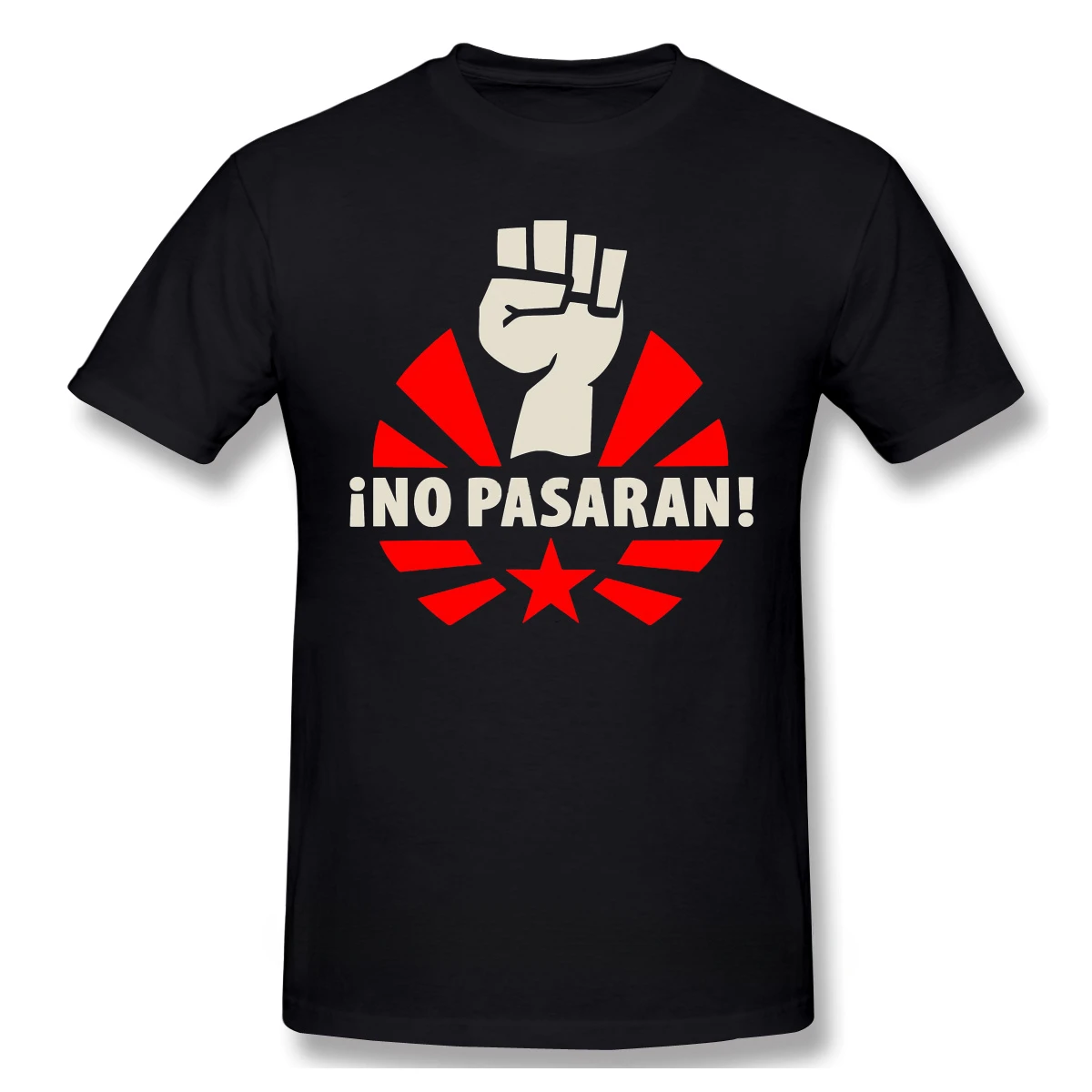 New TShirtNo Pasaran Fist & Star Anime Clothes Shirt Design  Marxism Socialism CCCP Soviet Union Cotton Men T-Shirt