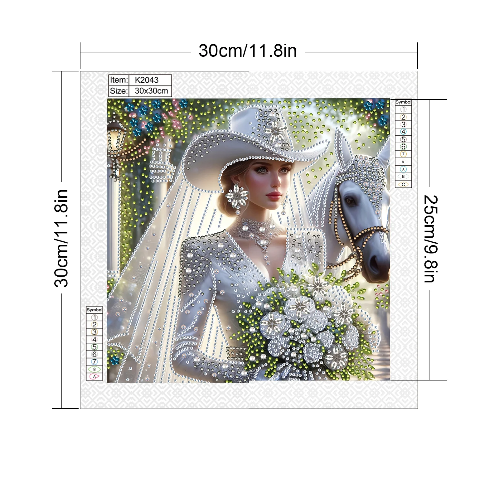 Bride Special Shape Diamond Art Painting Kit for Adult Beginner,Crystal Diamond Special Shape Kit for Home Wall Decoration Gift view 2