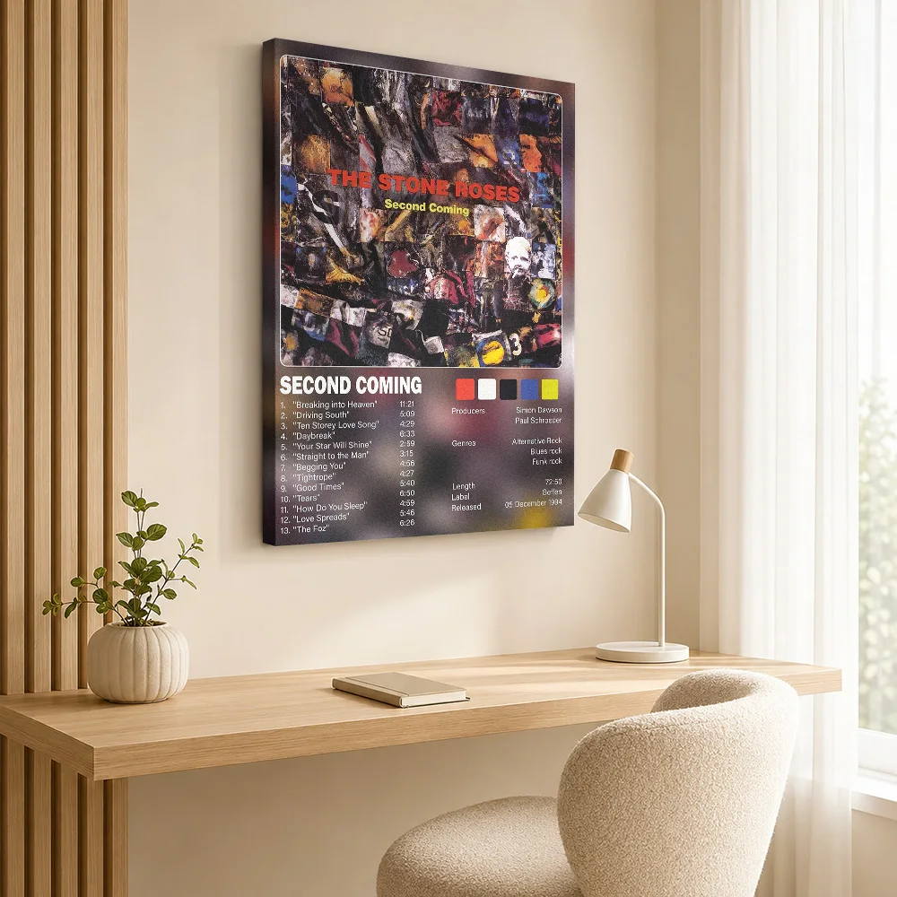 The Stone Roses Second Coming Canvas Poster Personalized Photo Modern Aesthetic Wall Paintings Decoration for Dining Room Home