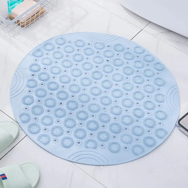 Quick-drying Suction Cup Pad Bathroom Foot Massage Mat Anti-slip Bath Mat Shower Room Water Drainage