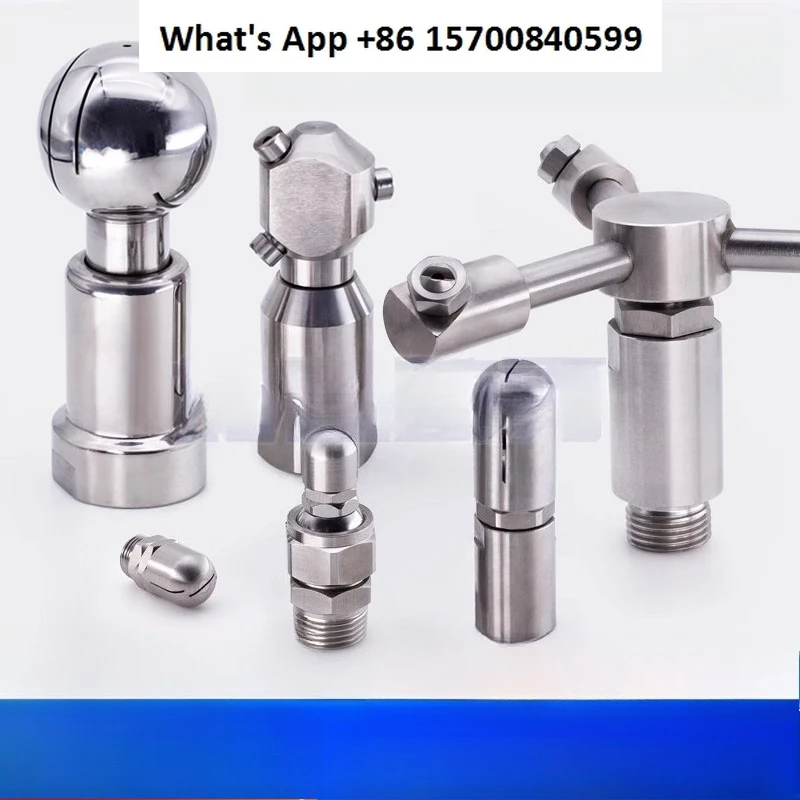 304 stainless steel automatic rotating nozzle 360 degree high pressure sector tank inner wall large flow flushing nozzle